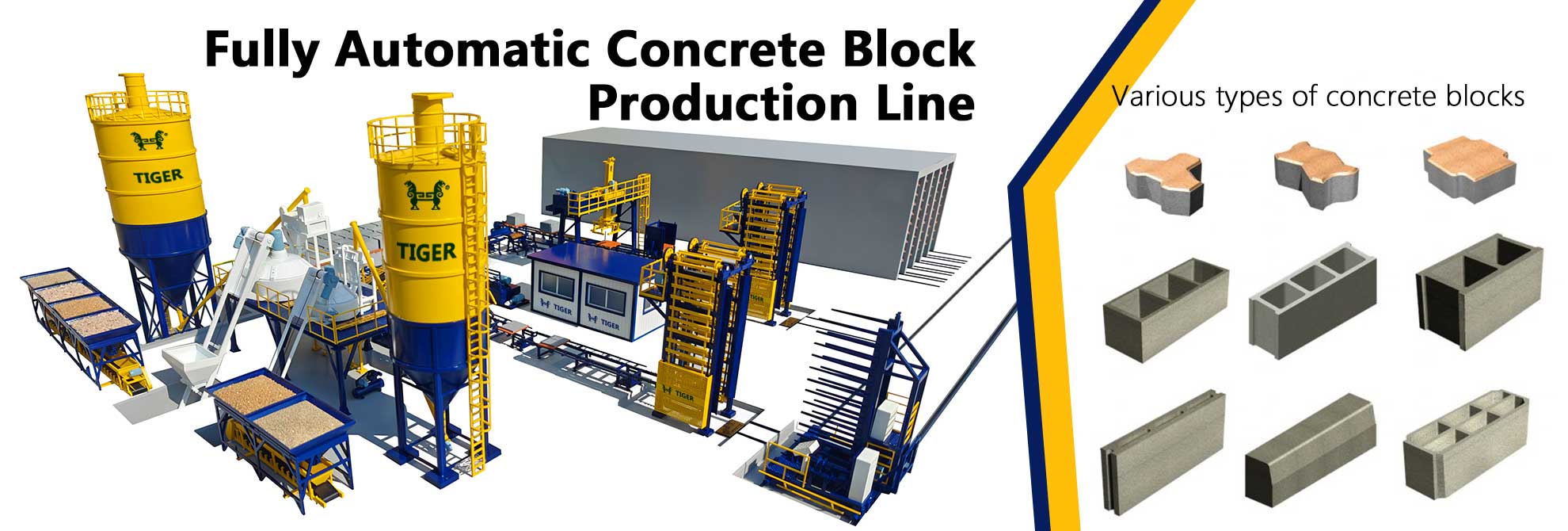 automatic concrete block machine production line