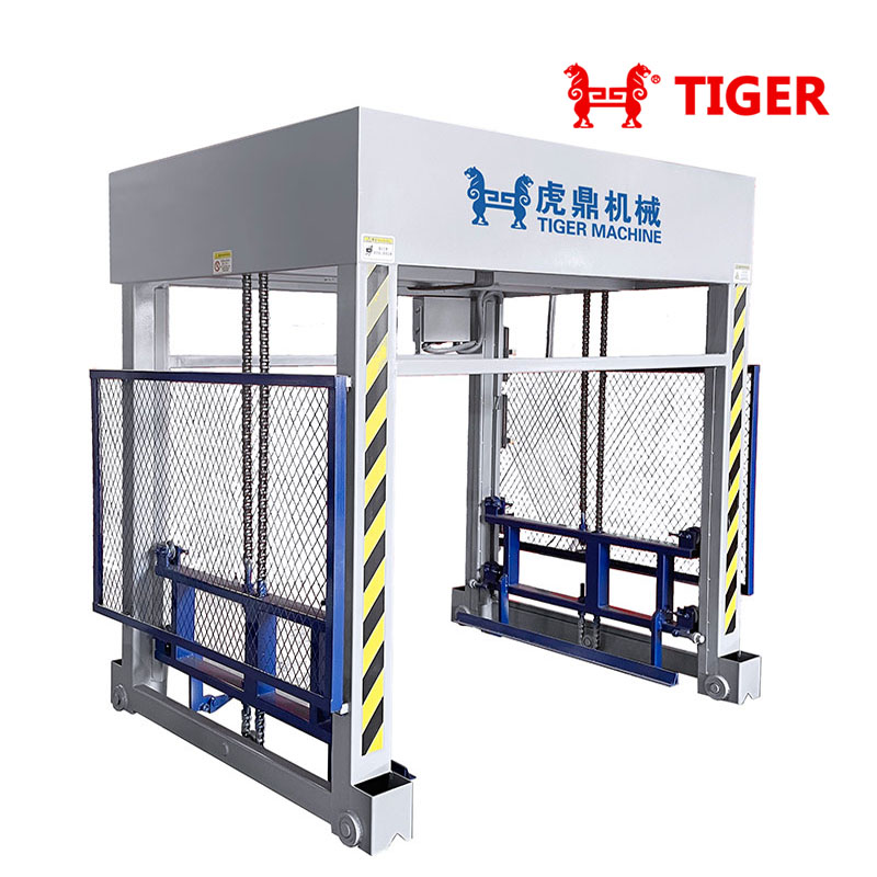 Concrete block stacking machine