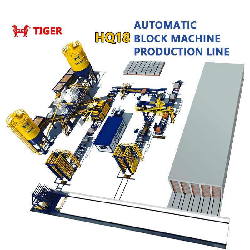 HQ18 Fully Automatic Block Production Line with Curing Rack